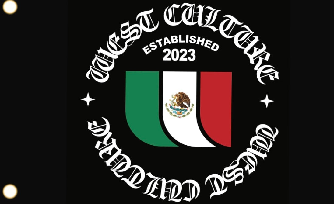 Racing Flags. Old English Traditional Mexican Bandera Black Double Sided