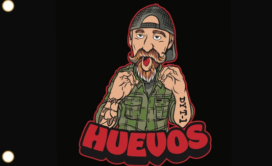 Racing Flags. OG Huevos Black Double Sided