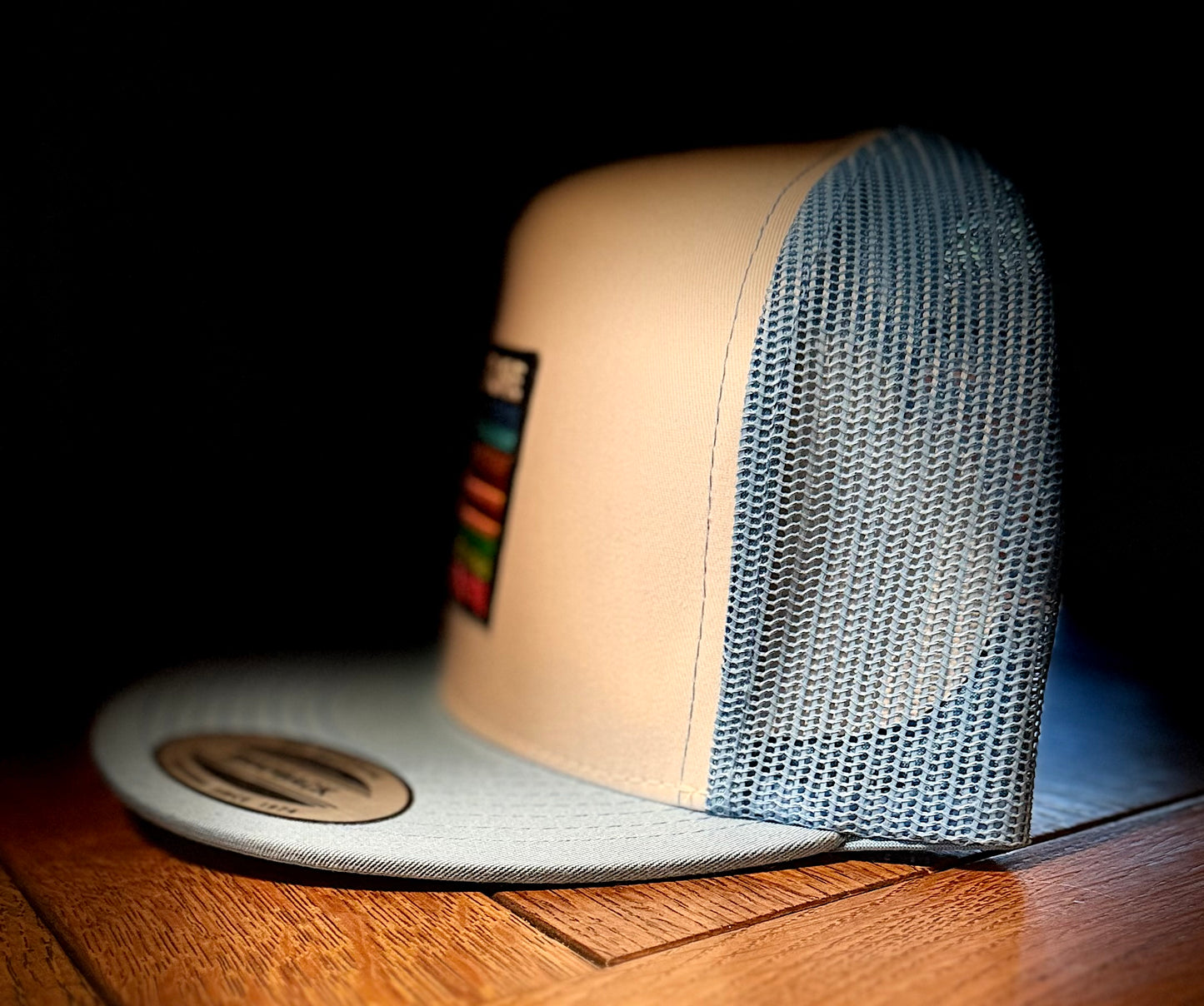White/Sky Blue Serape Patch
