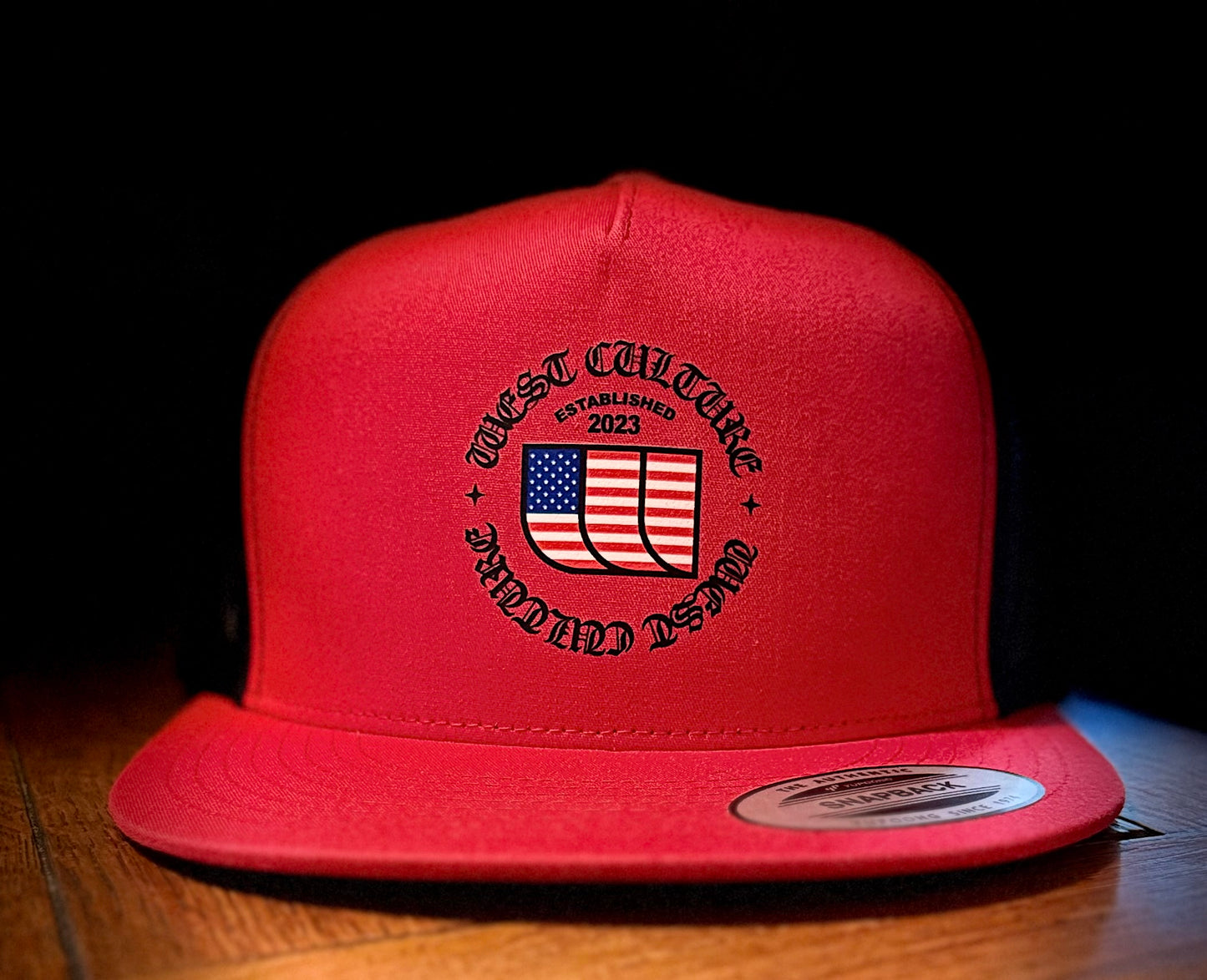 Red/Black Old English USA